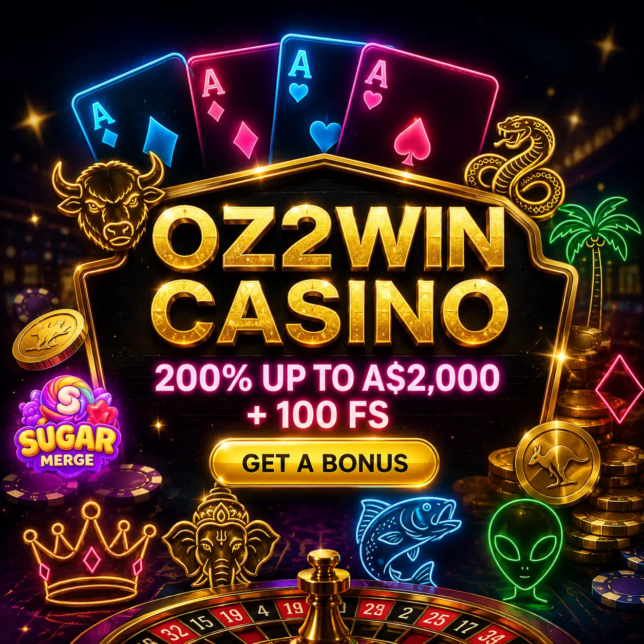 Oz2Win Casino Main Banner